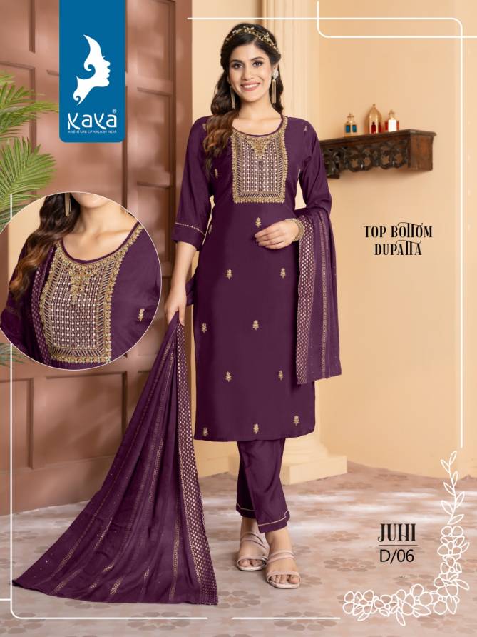 Juhi Kaya Romani Silk Readymade Suits Catalog
